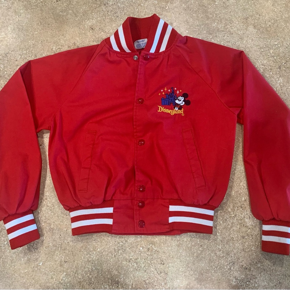Vintage Early 1980’s Disney Swag Kids Bomber Jacket with Embroidered Mickey